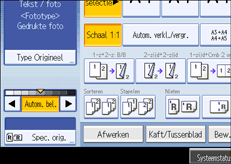 Schermafbeelding Bedieningspaneel