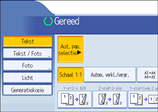Schermafbeelding Bedieningspaneel