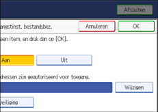 Schermafbeelding Bedieningspaneel
