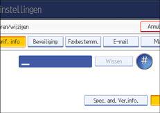 Schermafbeelding Bedieningspaneel