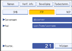 Schermafbeelding Bedieningspaneel