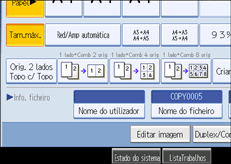 Imagem do ecr&atilde; do painel de opera&ccedil;&atilde;o