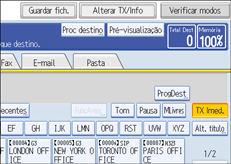Ilustra&ccedil;&atilde;o do ecr&atilde; do painel de opera&ccedil;&atilde;o