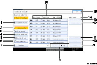 Imagem com numera&ccedil;&atilde;o do ecr&atilde; do painel de opera&ccedil;&atilde;o