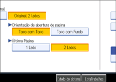Ilustra&ccedil;&atilde;o do ecr&atilde; do painel de opera&ccedil;&atilde;o