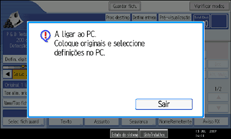 Ilustra&ccedil;&atilde;o do ecr&atilde; do painel de opera&ccedil;&atilde;o