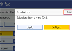 Ilustra&ccedil;&atilde;o do ecr&atilde; do painel de opera&ccedil;&atilde;o