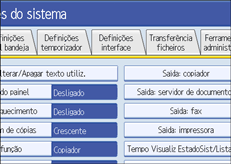 Ilustra&ccedil;&atilde;o do ecr&atilde; do painel de opera&ccedil;&atilde;o