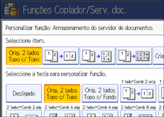 Ilustra&ccedil;&atilde;o do ecr&atilde; do painel de opera&ccedil;&atilde;o