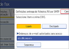 Ilustra&ccedil;&atilde;o do ecr&atilde; do painel de opera&ccedil;&atilde;o