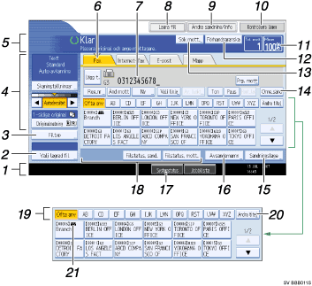 Bild på användarpanelskärmen med referensnummer