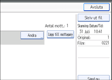 Bild på användarpanelen