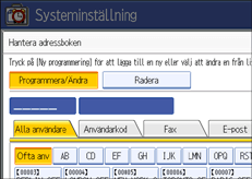 Bild på användarpanelen