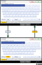 Bild av tangenterna.