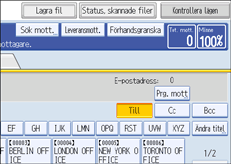 Bild på användarpanelens skärm