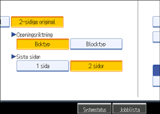 Bild på användarpanelens skärm
