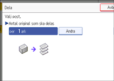 Bild på användarpanelens skärm