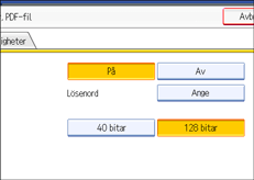 Bild på användarpanelens skärm