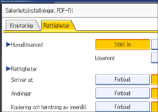 Bild på användarpanelens skärm
