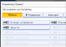 Bild på användarpanelens skärm