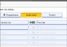Bild på användarpanelens skärm