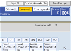 Bild på användarpanelens skärm
