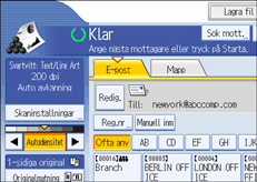 Bild på användarpanelens skärm