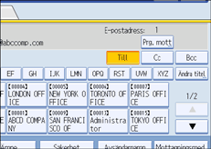 Bild på användarpanelens skärm
