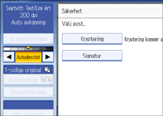 Bild på användarpanelens skärm