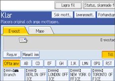 Bild på användarpanelens skärm