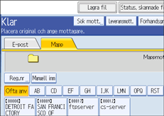 Bild på användarpanelens skärm