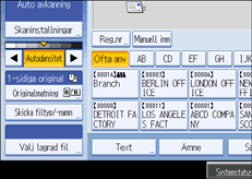 Bild på användarpanelens skärm