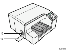 printer body illustration numbered callout illustration
