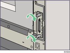 打印机背面插图