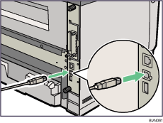 打印机背面插图