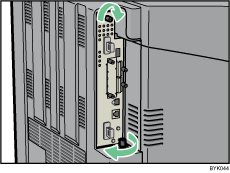 Vue arri&egrave;re de l'imprimante