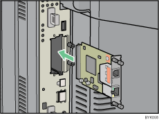 Vue arri&egrave;re de l'imprimante