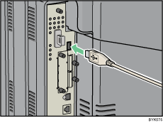 Vue arri&egrave;re de l'imprimante