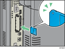 Vue arri&egrave;re de l'imprimante