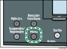 Illustration de la touche Menu