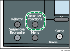 Illustration de la touche Basculement fonctions