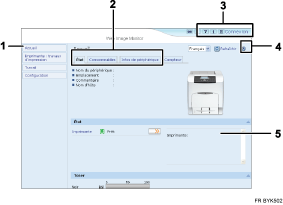 Illustration de l'&eacute;cran du navigateur Web avec l&eacute;gende num&eacute;rot&eacute;e