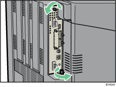 Imagem da retaguarda da impressora