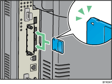 Imagem da retaguarda da impressora