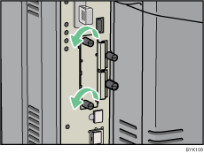 Imagem da retaguarda da impressora