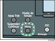 ilustra&ccedil;&atilde;o da tecla Menu