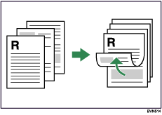 Illustrazione fronte-retro (apertura in alto)
