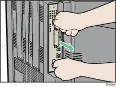 Imagem da retaguarda da impressora