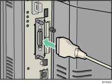 Imagem da retaguarda da impressora