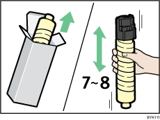 Toner container illustration